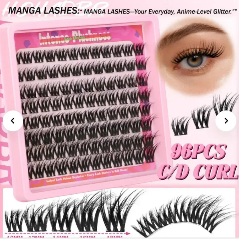 4 Styles Mega/ultra/ Dramatic/Volume/ Lash Clusters Kit, WaterProof Lashes NEW